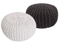 Stickad pall Puff SET