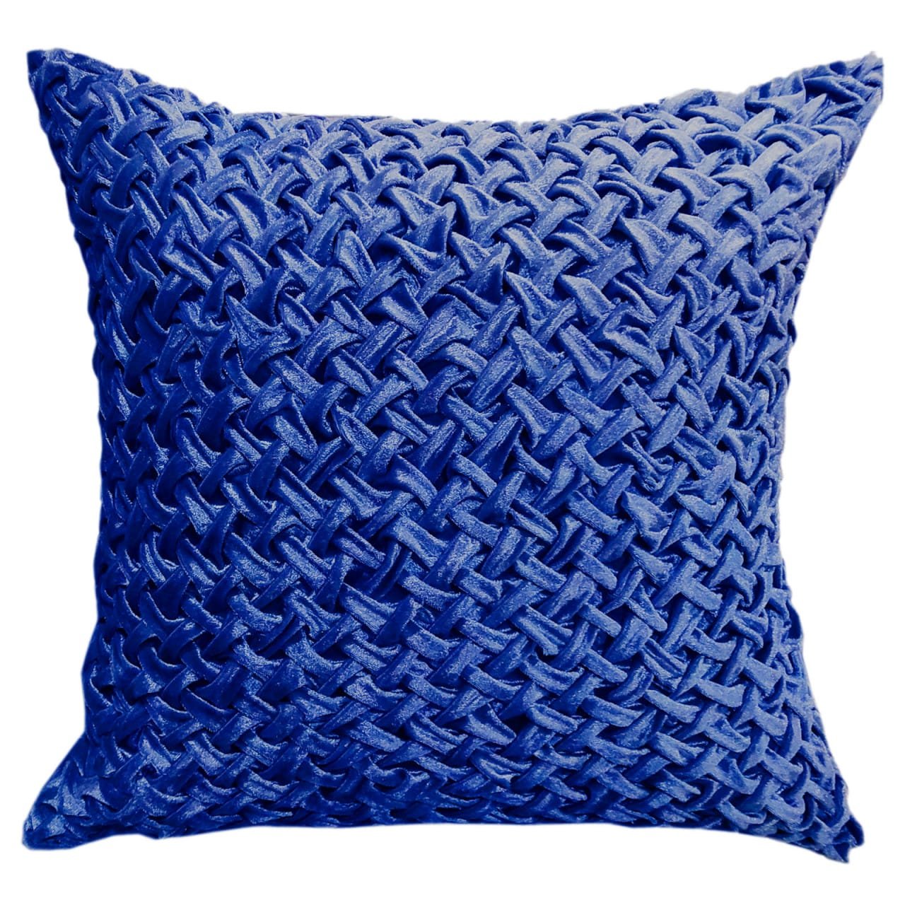 Prydnadskudde set 2 soffa kudde flätad design kungblå 2 Prydnadskudde set 2 soffa kudde flätad design kungblå - Bild 2