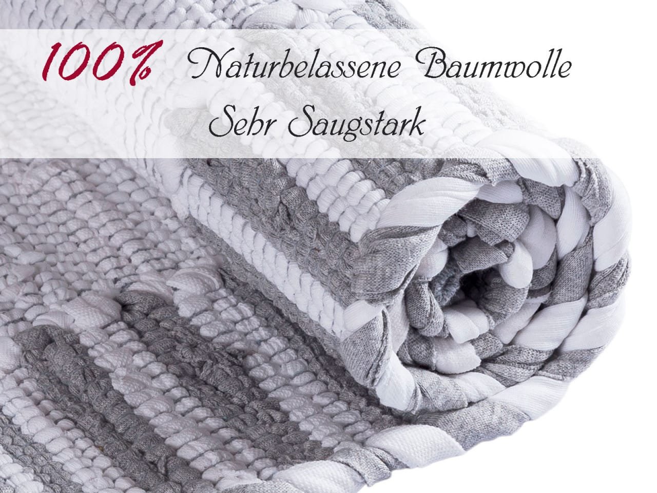 2 St. Badrumsmattan 80 x 50 cm 100% Bomull 3 2 St. Badrumsmattan 80 x 50 cm 100% Bomull - Bild 3