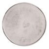 Runt metall sidobord i silver eller guld aluminium.
