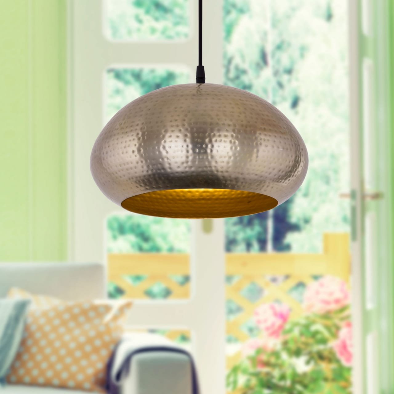 Hängande lampa hängslampa taklampa guld vintage 3 Hängande lampa hängslampa taklampa guld vintage - Bild 3