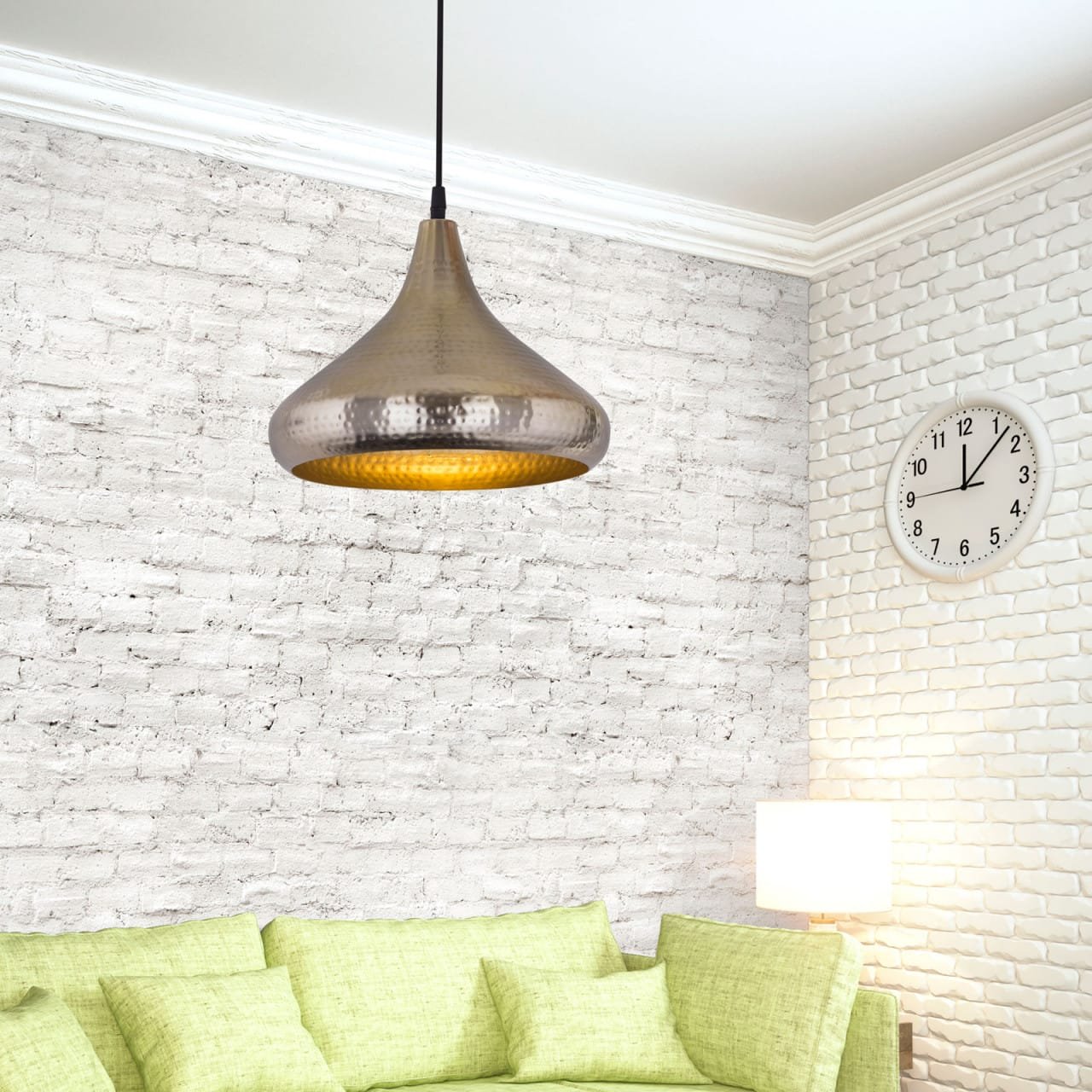 Hängande lampa metall hängande ljus guld vintage 3 Hängande lampa metall hängande ljus guld vintage - Bild 3