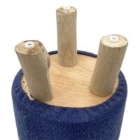 Pall Ø 35 cm höjd 45 cm sittpall pouf scheman blå - Bild 5