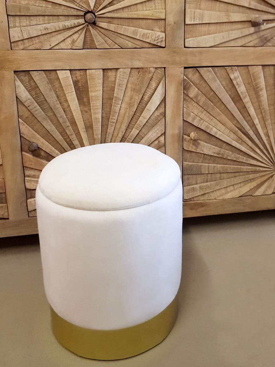 Sammetspall Decoration Stool med lagringsutrymme 3 Sammetspall Decoration Stool med lagringsutrymme - Bild 3