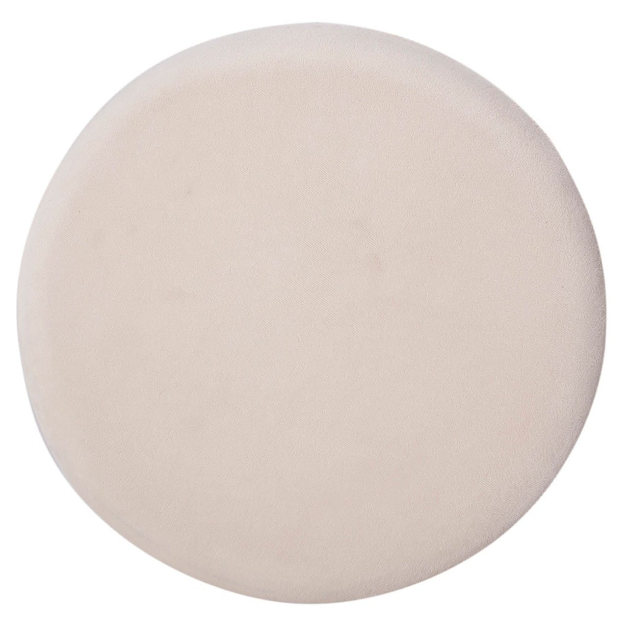 Sammetspall Pouf Ø 31 H 43 cm Stool Seat Vit 3 Sammetspall Pouf Ø 31 H 43 cm Stool Seat Vit - Bild 3