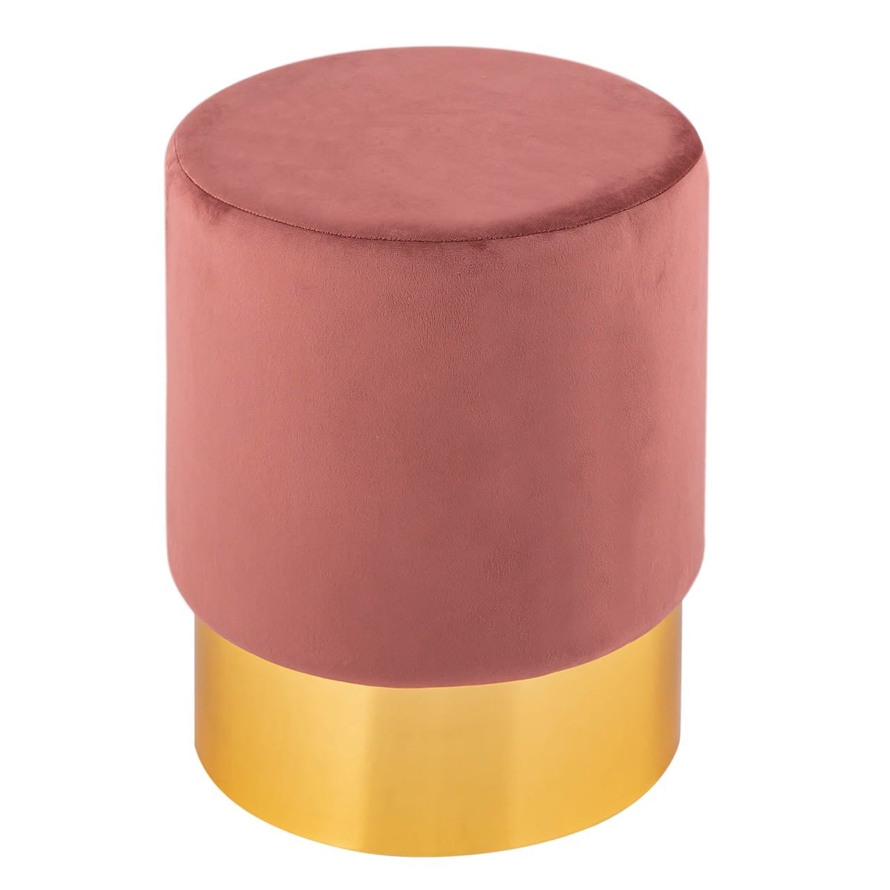 Sammetspuff Ø 31 H 43 cm Seat Stool rosa 1 Sammetspall rosa