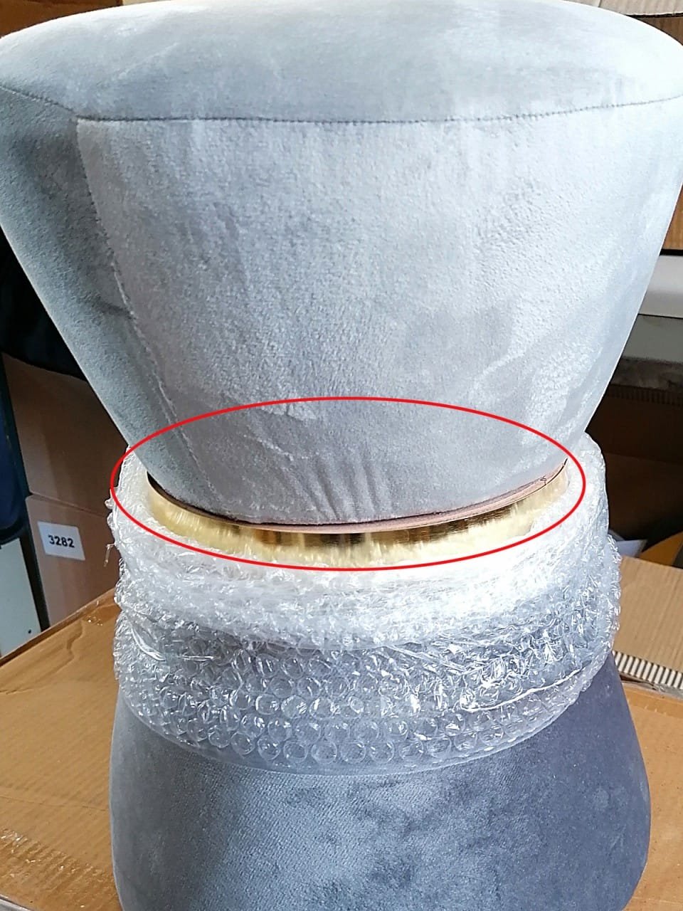 Sammetspall Ø 32 H 42 cm midja 2: a valstolspall med en pouf 4 Sammetspall Ø 32 H 42 cm midja 2: a valstolspall med en pouf - Bild 4