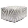 Sittkub Foot Palls POUF i metalliskt silver för modern inredning.