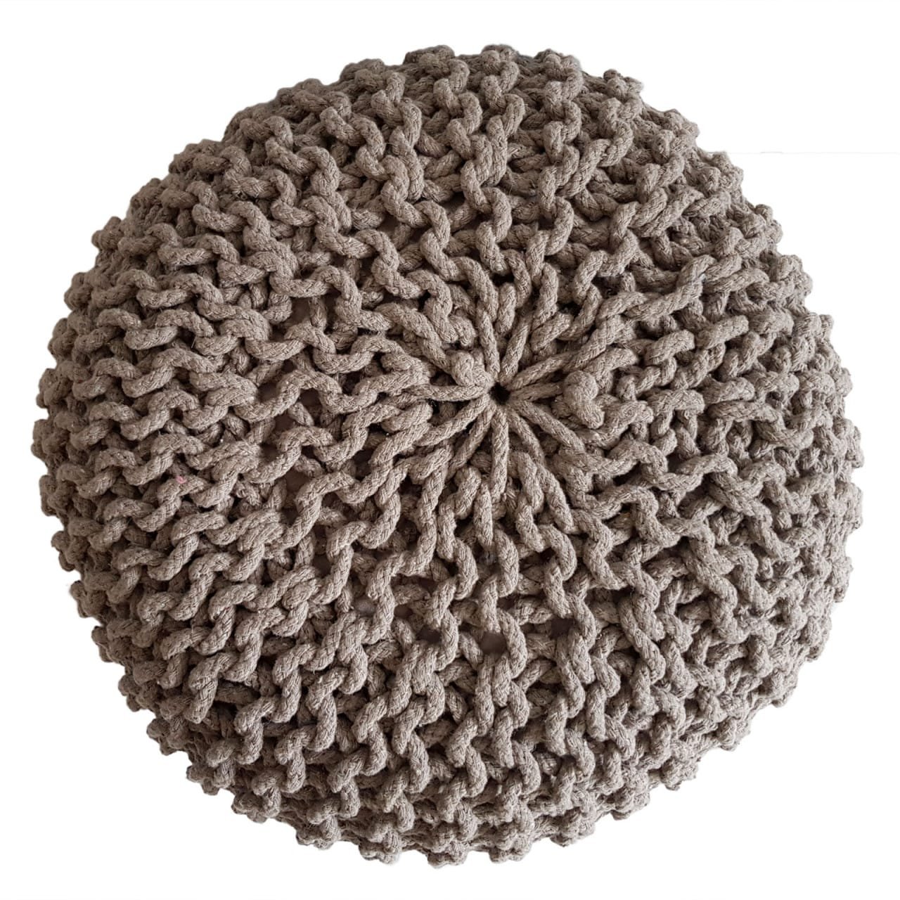Stickpall pouf Ø 45 cm sittplats stickgolv kudde höjd 30 cm- beige 2 Stickpall pouf Ø 45 cm sittplats stickgolv kudde höjd 30 cm- beige - Bild 2