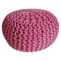 Stickad pall - rosa