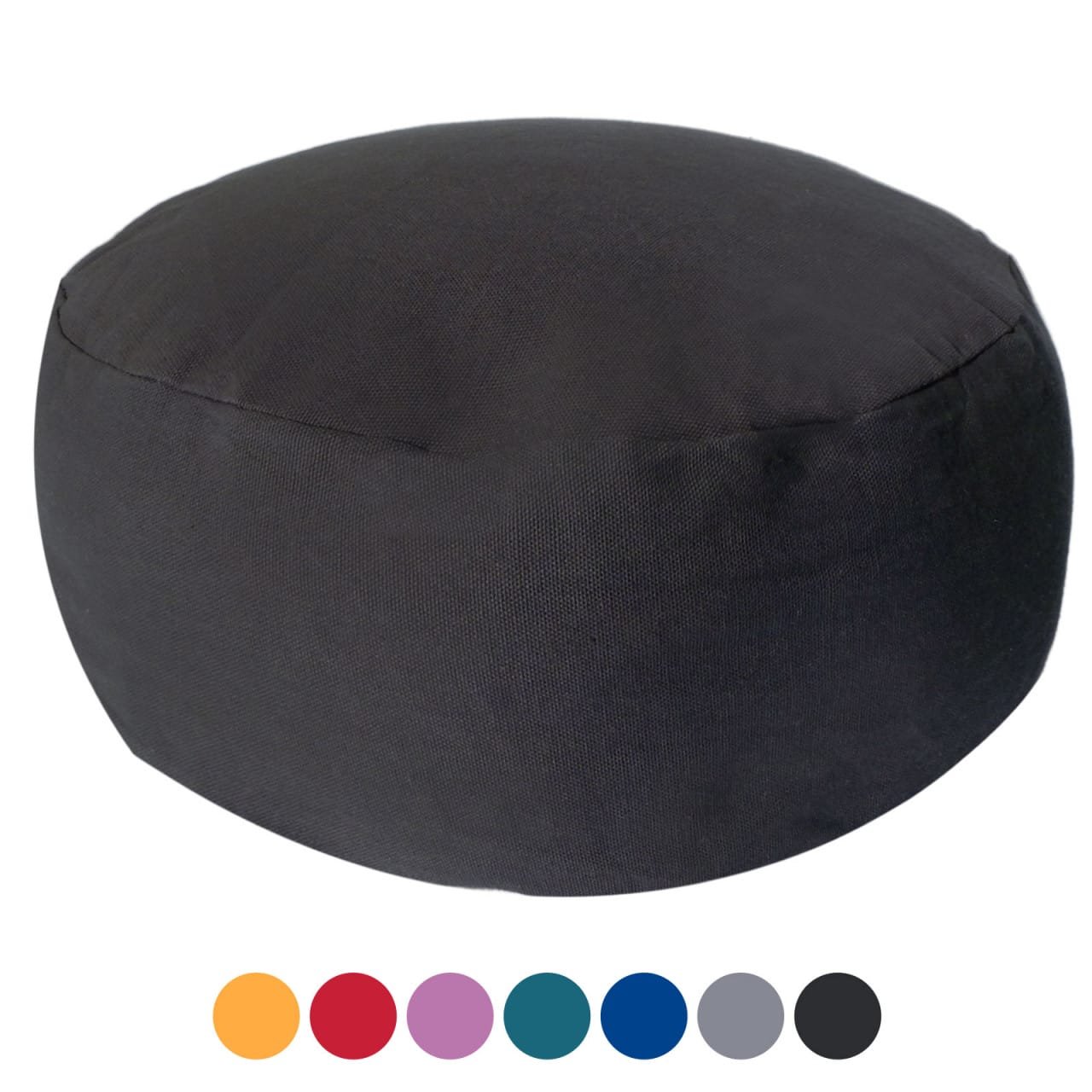 Yoga kuddar golv kudde lotus runt h 16 x Ø 31 cm tvättbart svart 1 Yogakudde - Svart