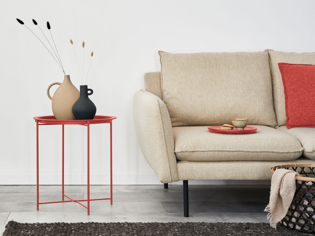 Sidobord Trädgårdsbord runt alberta metall liten - chili 2 Sidobord Trädgårdsbord runt alberta metall liten - chili - Bild 2