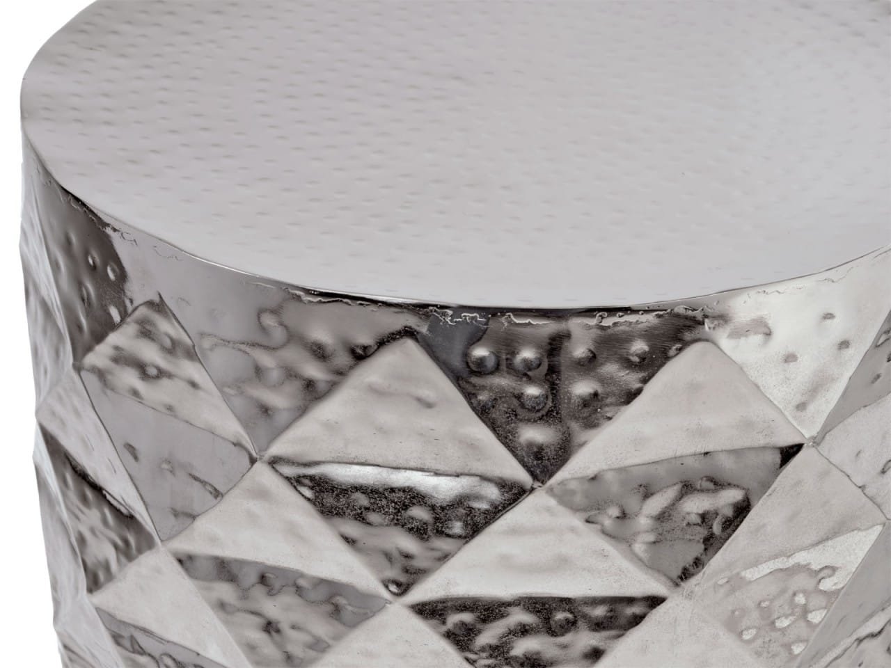 Sidobord metall Ø 40 x 45 cm dekorativt bord marawesch rund silver 4 Sidobord metall Ø 40 x 45 cm dekorativt bord marawesch rund silver - Bild 5