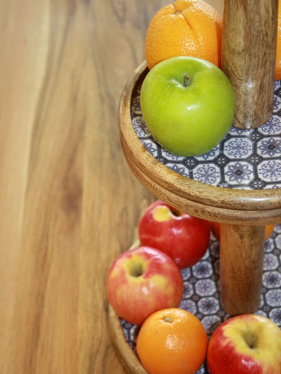 Etagere - Strömmar med 2 -nivå Eggstore Ø 30 cm mango trä 2 Etagere - Strömmar med 2 -nivå Eggstore Ø 30 cm mango trä - Bild 2