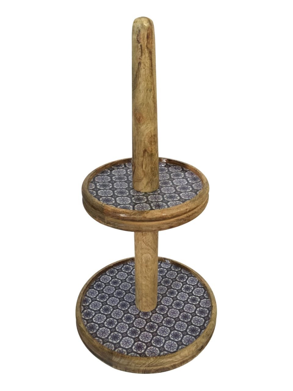 Etagere - Strömmar med 2 -nivå Eggstore Ø 30 cm mango trä 1 Etagere - Strömmar med 2 -nivå Eggstore Ø 30 cm mango trä