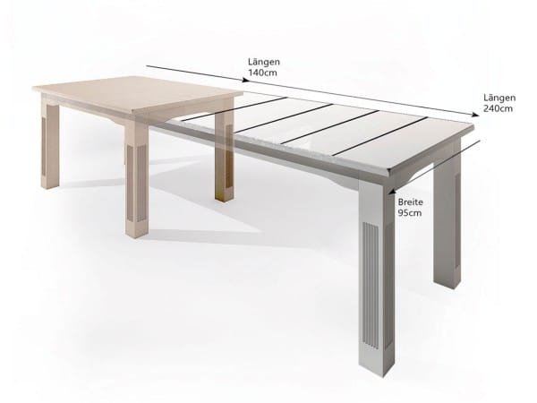 Matbord 140/160/180 cm duett fast platta tall massivt 3 Matbord 140/160/180 cm duett fast platta tall massivt - Bild 3