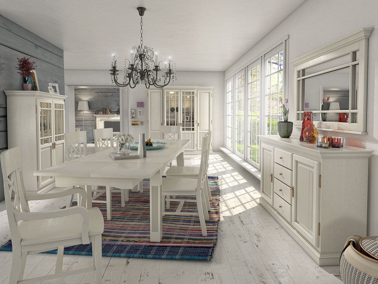 Matbord 140/160/180 cm duett fast platta tall massivt 2 Matbord 140/160/180 cm duett fast platta tall massivt - Bild 2