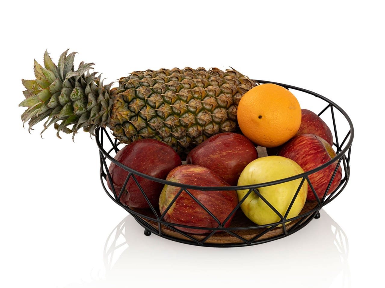Fruktkorg metallbröd korg frukt skål runt neo Ø 28 cm 5 Fruktkorg metallbröd korg frukt skål runt neo Ø 28 cm - Bild 5