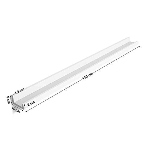 Songmics Wall Shelf, Floating Shelf Ledge, för bildramar och böcker, Vit 6 Songmics Wall Shelf, Floating Shelf Ledge, för bildramar och böcker, Vit - Bild 6