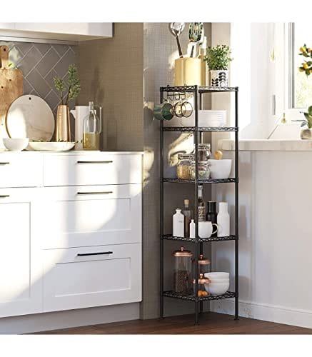 Songmics Badrumshylla, metallförvaringsställ, total lastkapacitet 100 kg, svart och genomskinlig 4 Songmics Badrumshylla, metallförvaringsställ, total lastkapacitet 100 kg, svart och genomskinlig - Bild 4