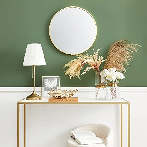 VASAGLE konsolbord, smalt högt soffbord med stålstomme, gyllene och vita 4 VASAGLE konsolbord, smalt högt soffbord med stålstomme, gyllene och vita - Bild 4