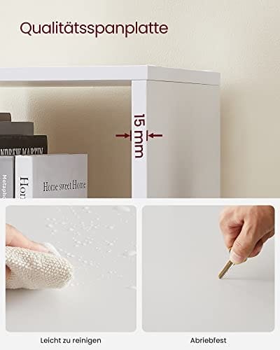 VASAGLE bokhylla med 10 kuber, rumsavdelare, fristående hylla, vit 5 VASAGLE bokhylla med 10 kuber, rumsavdelare, fristående hylla, vit - Bild 5