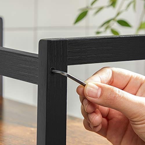 Songmics kryddställ, 2-vånings förvaringshylla för bänkskivor, rustikbrun och svart 7 Songmics kryddställ, 2-vånings förvaringshylla för bänkskivor, rustikbrun och svart - Bild 7