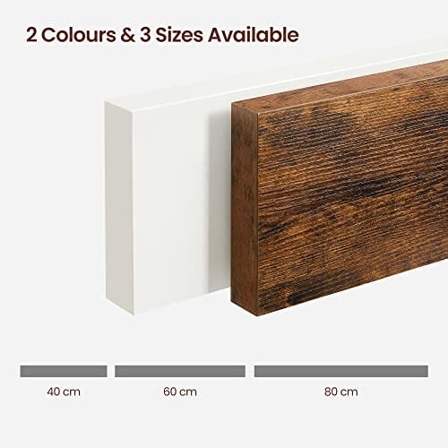 Vasagle flytande hylla, vägghylla för böcker, foton, samlarföremål, väggmonterad, vit 5 Vasagle flytande hylla, vägghylla för böcker, foton, samlarföremål, väggmonterad, vit - Bild 5