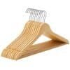 Naturliga trähängare för kläder, 10-pack, elegant och funktionell.