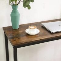 Vasagle, smal rektangulär köksbord, stålram, 100 x 40 x 90 cm, rustikbrun och svart 5 Vasagle, smal rektangulär köksbord, stålram, 100 x 40 x 90 cm, rustikbrun och svart - Bild 5