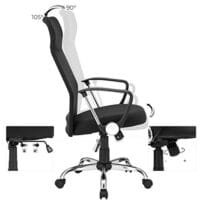SONGMICS Kontorsstol, Ergonomic Swivel Chair Vadderad sits, svart 4 SONGMICS Kontorsstol, Ergonomic Swivel Chair Vadderad sits, svart - Bild 4