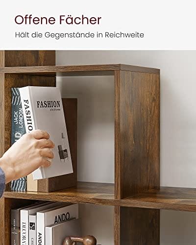 VASAGLE bokhyllor med 10 kuber, rumsavdelare, fristående hylla, rustik brun 3 VASAGLE bokhyllor med 10 kuber, rumsavdelare, fristående hylla, rustik brun - Bild 3