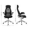Ergonomisk kontorsstol med mesh ryggstöd och vadderad sits.
