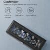 Klockbox med 6 slots och glaslock för förvaring av klockor.