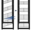 Svart skoställ med justerbar hyllplan för 48-60 skor.