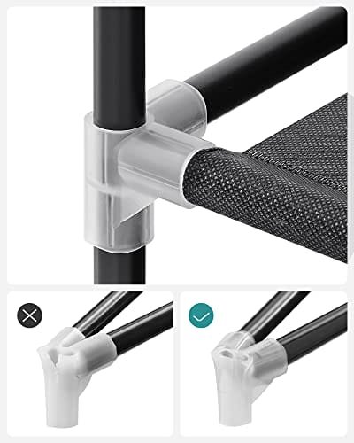 Songmics Kläder Garderob, bärbar garderob, med 4 hängskenor, svart 7 Songmics Kläder Garderob, bärbar garderob, med 4 hängskenor, svart - Bild 7