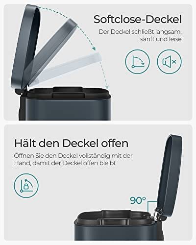 SONGMICS Kökssoptunna, återvinningskärl 30 L pedalkorg med inre plasthink, Grey 3 SONGMICS Kökssoptunna, återvinningskärl 30 L pedalkorg med inre plasthink, Grey - Bild 3