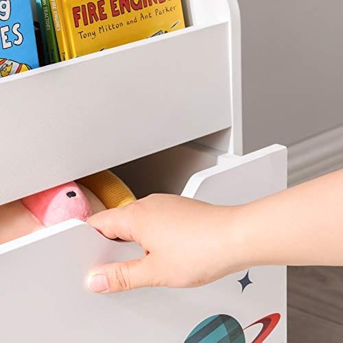 SONGMICS Leksaksarrangör, barnbokhylla med 3 hyllor, vit 4 SONGMICS Leksaksarrangör, barnbokhylla med 3 hyllor, vit - Bild 4