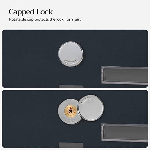 Songmics Mailbox, väggmonterad postbrev, avslutad lås med kopparkärna, antracitgrå 3 Songmics Mailbox, väggmonterad postbrev, avslutad lås med kopparkärna, antracitgrå - Bild 3