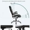 Ergonomisk kontorsstol med tiltfunktion och justerbar höjd.