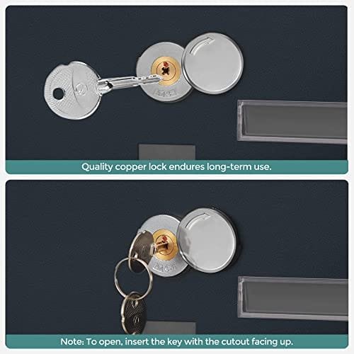 Songmics Mailbox, väggmonterad postbrev, avslutad lås med kopparkärna, antracitgrå 4 Songmics Mailbox, väggmonterad postbrev, avslutad lås med kopparkärna, antracitgrå - Bild 4