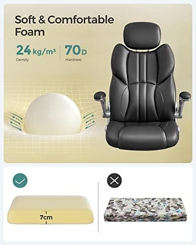 SONGMICS kontor Racingstol Svart, enkel montering, vadderat armstöd 5 SONGMICS kontor Racingstol Svart, enkel montering, vadderat armstöd - Bild 5