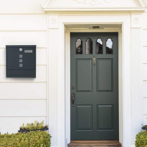 Songmics Mailbox, väggmonterad postbrev, avslutad lås med kopparkärna, antracitgrå 7 Songmics Mailbox, väggmonterad postbrev, avslutad lås med kopparkärna, antracitgrå - Bild 7