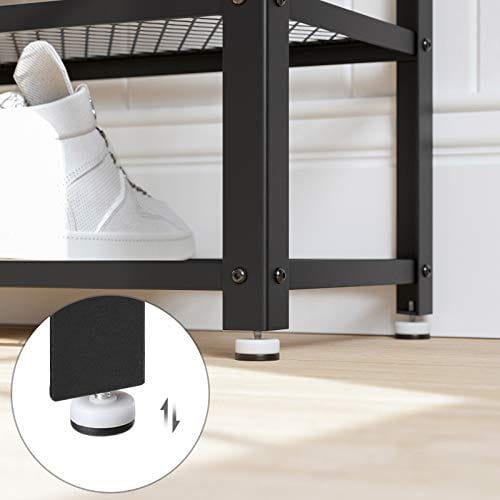 Vasagle skobänk, spånskivstål, rustik brun + svart, 100 cm 7 Vasagle skobänk, spånskivstål, rustik brun + svart, 100 cm - Bild 7