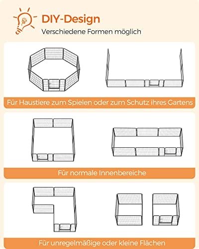 8-panel Husdjursplaypen, Järnhundbur, Tungt Husdjurstaket, Valp Whelping Penna, Vikbar Och Bärbar, 77 X 60 Cm, Grå 3 8-panel Husdjursplaypen, Järnhundbur, Tungt Husdjurstaket, Valp Whelping Penna, Vikbar Och Bärbar, 77 X 60 Cm, Grå - Bild 3