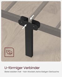 Dubbelsäng Ram Metall Säng Ram, Passar 140 X 190 Cm Madrass, För Vuxna Barn Barn, Låda Våren Behövs, Enkel Montering, För Små Utrymmen, Svart 4 Dubbelsäng Ram Metall Säng Ram, Passar 140 X 190 Cm Madrass, För Vuxna Barn Barn, Låda Våren Behövs, Enkel Montering, För Små Utrymmen, Svart - Bild 4
