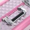 Silver Pink kosmetisk väska med diamantmönster för makeupkonstnär.