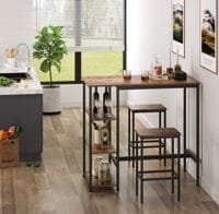 Vasagle bar bord, köksbord, matbord med 3 hyllor, 109 x 60 x 100 cm, rustik brun 5 Vasagle bar bord, köksbord, matbord med 3 hyllor, 109 x 60 x 100 cm, rustik brun - Bild 5