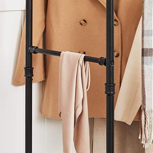 SONGMICS Industrial Pipe Klädställ på hjul, maximal belastning på 110 kg, svart 6 SONGMICS Industrial Pipe Klädställ på hjul, maximal belastning på 110 kg, svart - Bild 6