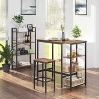 Vasagle bar bord, köksbord, matbord med 3 hyllor, 109 x 60 x 100 cm, rustik brun 4 Vasagle bar bord, köksbord, matbord med 3 hyllor, 109 x 60 x 100 cm, rustik brun - Bild 4